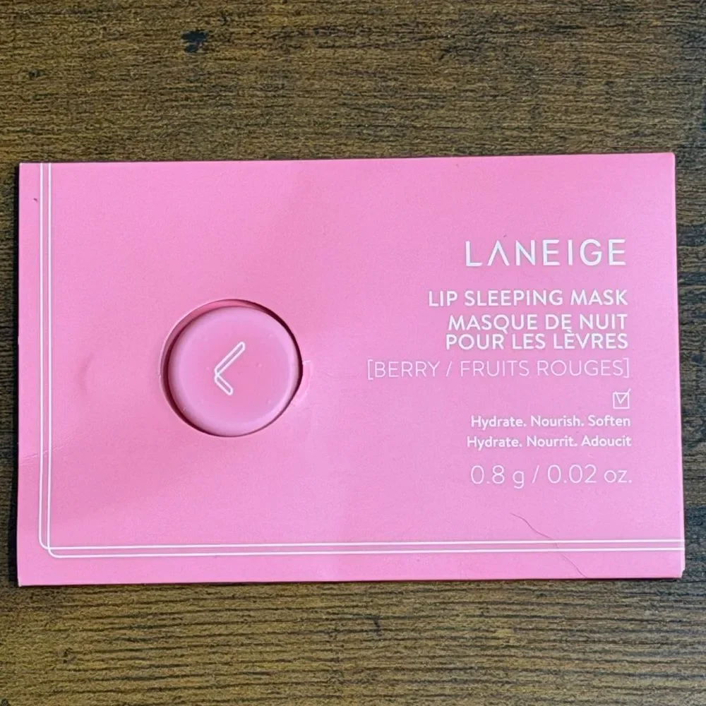 Laneige Berry Lip Sleeping Mask 20g + Lip Glowy Balm + Water Bank Mini NEW w/box
